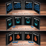 Faux Leather 12-Panel Deluxe DM Screen – Folding GM Screen with 4 Swing-Out Panels for TTRPGs (Inserts Not Included)