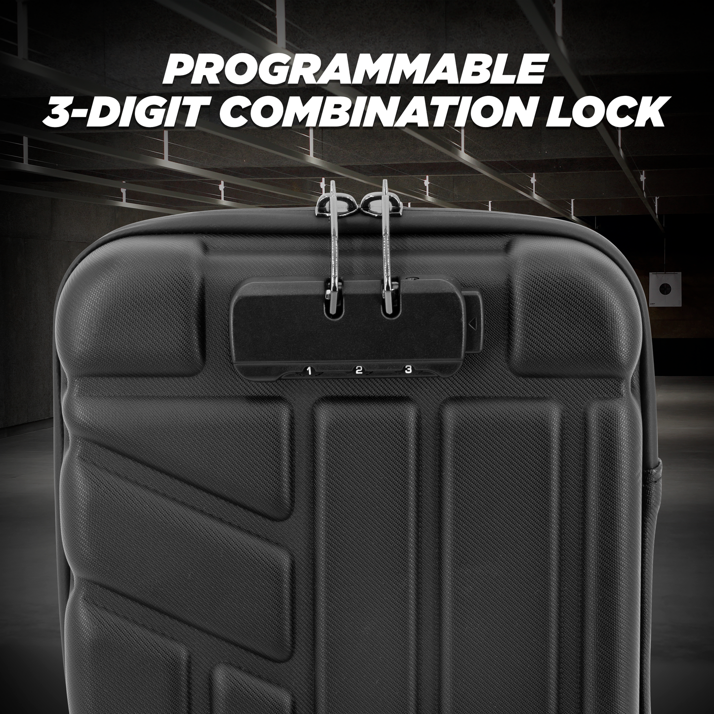 CASEMATIX Locking Pistol Case Fits Small to Large 9mm Pistols with Room For Extra Clips and Attachments - Premium Handgun Case with Lock Zippers