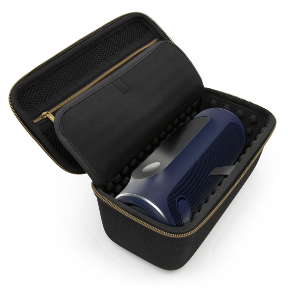 CASEMATIX Travel Case Compatible with Blue Tees Golf Player+ GPS Speaker - Hard Case for Golf Speaker with Accessory Pouch - Case Only