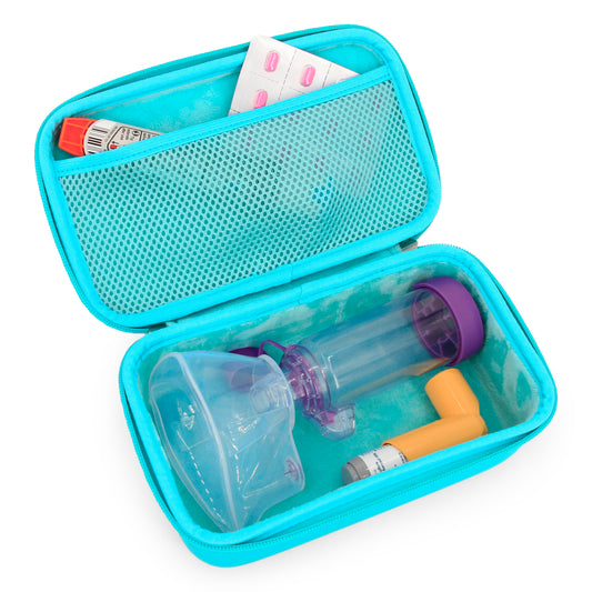 Inhaler Spacer Travel Case - Protective Storage for Inhaler with Mask & Accessories
