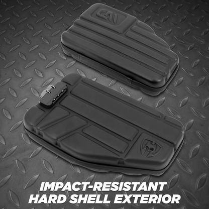 CASEMATIX Locking Pistol Case Fits Small to Large 9mm Pistols with Room For Extra Clips and Attachments - Premium Handgun Case with Lock Zippers