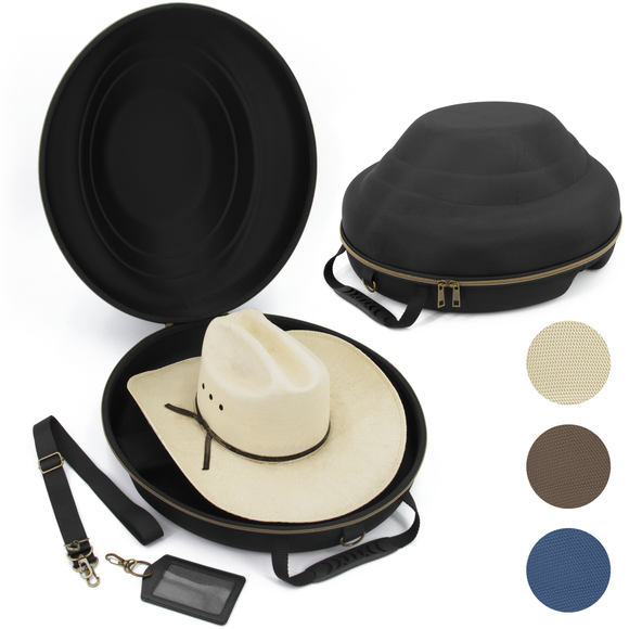 CASEMATIX Cowboy Hat Box Cowboy Hat Storage for Brims Up To 4.75