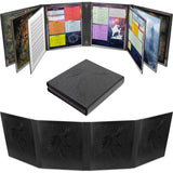 Faux Leather 12-Panel Deluxe DM Screen – Folding GM Screen with 4 Swing-Out Panels for TTRPGs (Inserts Not Included)