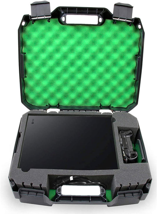 Xbox One X Travel Case - Hard Shell Carrying Case with Custom Foam for Console, Controller & Accessories